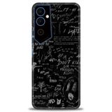 Phoenix Cep Kılıf HD Baskılı Kılıf + SERAMİK TAM KAPLAYAN EKRAN KORUYUCU 202 Siyah - Gül Tecno Pova Neo 2 ile uyumlu
