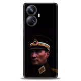 Phoenix Cep Kılıf HD Baskılı Kılıf + SERAMİK TAM KAPLAYAN EKRAN KORUYUCU 21 Beyaz Karbon Realme 10 Pro Plus ile uyumlu
