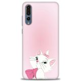 Phoenix Cep Kılıf HD Baskılı Kılıf + SERAMİK TAM KAPLAYAN EKRAN KORUYUCU 211 Beyaz - Gümüş Huawei P20 Pro ile uyumlu