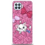 Phoenix Cep Kılıf HD Baskılı Kılıf + SERAMİK TAM KAPLAYAN EKRAN KORUYUCU 215 Beyaz - Altın Oppo A73 ile uyumlu