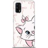 Phoenix Cep Kılıf HD Baskılı Kılıf + SERAMİK TAM KAPLAYAN EKRAN KORUYUCU 217 Beyaz Çicek Desenli Realme 7 Pro ile uyumlu