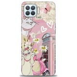 Phoenix Cep Kılıf HD Baskılı Kılıf + SERAMİK TAM KAPLAYAN EKRAN KORUYUCU 218 Beyaz - Gold Oppo A73 ile uyumlu