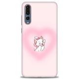 Phoenix Cep Kılıf HD Baskılı Kılıf + SERAMİK TAM KAPLAYAN EKRAN KORUYUCU 219 Beyaz - Mavi - Altın Huawei P20 Pro ile uyumlu