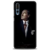 Phoenix Cep Kılıf HD Baskılı Kılıf + SERAMİK TAM KAPLAYAN EKRAN KORUYUCU 22 Beyaz - Mavi Huawei P20 Pro ile uyumlu