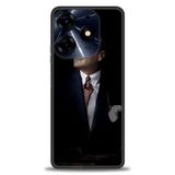 Phoenix Cep Kılıf HD Baskılı Kılıf + SERAMİK TAM KAPLAYAN EKRAN KORUYUCU 22 Siyah Tecno Spark 10 Pro ile uyumlu