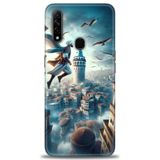 Phoenix Cep Kılıf HD Baskılı Kılıf + SERAMİK TAM KAPLAYAN EKRAN KORUYUCU 224 Beyaz - Pembe Oppo A31 ile uyumlu