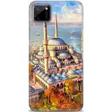 Phoenix Cep Kılıf HD Baskılı Kılıf + SERAMİK TAM KAPLAYAN EKRAN KORUYUCU 226 Beyaz Çicek Desenli Realme C11 ile uyumlu
