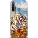 Phoenix Cep Kılıf HD Baskılı Kılıf + SERAMİK TAM KAPLAYAN EKRAN KORUYUCU 226 Siyah - Blur Realme 5i ile uyumlu