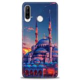 Phoenix Cep Kılıf HD Baskılı Kılıf + SERAMİK TAM KAPLAYAN EKRAN KORUYUCU 227 Beyaz Çicek Desenli Huawei P30 Lite ile uyumlu