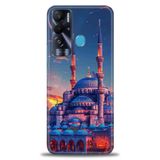 Phoenix Cep Kılıf HD Baskılı Kılıf + SERAMİK TAM KAPLAYAN EKRAN KORUYUCU 227 Beyaz - Lacivert Tecno Pova Neo ile uyumlu