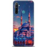 Phoenix Cep Kılıf HD Baskılı Kılıf + SERAMİK TAM KAPLAYAN EKRAN KORUYUCU 227 Siyah - Bordo Realme 5i ile uyumlu