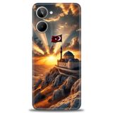 Phoenix Cep Kılıf HD Baskılı Kılıf + SERAMİK TAM KAPLAYAN EKRAN KORUYUCU 229 Beyaz Çicek Desenli Realme 10 4G ile uyumlu