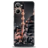 Phoenix Cep Kılıf HD Baskılı Kılıf + SERAMİK TAM KAPLAYAN EKRAN KORUYUCU 230 Siyah Realme 10 4G ile uyumlu