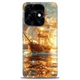 Phoenix Cep Kılıf HD Baskılı Kılıf + SERAMİK TAM KAPLAYAN EKRAN KORUYUCU 234 Beyaz - Kırmızı Tecno Spark 10 Pro 4G ile uyumlu
