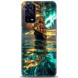 Phoenix Cep Kılıf HD Baskılı Kılıf + SERAMİK TAM KAPLAYAN EKRAN KORUYUCU 237 Beyaz Çicek Desenli Oppo A55 4G ile uyumlu