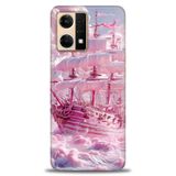 Phoenix Cep Kılıf HD Baskılı Kılıf + SERAMİK TAM KAPLAYAN EKRAN KORUYUCU 238 Siyah Oppo Reno 7 ile uyumlu