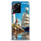 Phoenix Cep Kılıf HD Baskılı Kılıf + SERAMİK TAM KAPLAYAN EKRAN KORUYUCU 239 Beyaz - Turkuaz - Fuşya Xiaomi Poco X5 Pro 5G ile uyumlu