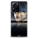 Phoenix Cep Kılıf HD Baskılı Kılıf + SERAMİK TAM KAPLAYAN EKRAN KORUYUCU 24 Beyaz - Gold Xiaomi Poco X5 Pro 5G ile uyumlu