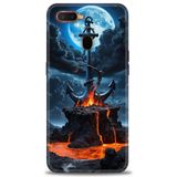 Phoenix Cep Kılıf HD Baskılı Kılıf + SERAMİK TAM KAPLAYAN EKRAN KORUYUCU 240 Beyaz - Gold Oppo AX7 ile uyumlu