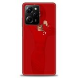 Phoenix Cep Kılıf HD Baskılı Kılıf + SERAMİK TAM KAPLAYAN EKRAN KORUYUCU 241 Beyaz - Yeşil Xiaomi Poco X5 Pro 5G ile uyumlu