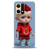 Phoenix Cep Kılıf HD Baskılı Kılıf + SERAMİK TAM KAPLAYAN EKRAN KORUYUCU 242 Siyah - Beyaz Oppo Reno 7 ile uyumlu