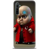 Phoenix Cep Kılıf HD Baskılı Kılıf + SERAMİK TAM KAPLAYAN EKRAN KORUYUCU 245 Siyah - Blur Realme 6i ile uyumlu