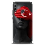 Phoenix Cep Kılıf HD Baskılı Kılıf + SERAMİK TAM KAPLAYAN EKRAN KORUYUCU 246 Beyaz Çicek Desenli Huawei P40 Lite E ile uyumlu