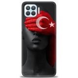 Phoenix Cep Kılıf HD Baskılı Kılıf + SERAMİK TAM KAPLAYAN EKRAN KORUYUCU 246 Beyaz Çicek Desenli Oppo A73 ile uyumlu