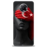 Phoenix Cep Kılıf HD Baskılı Kılıf + SERAMİK TAM KAPLAYAN EKRAN KORUYUCU 246 Beyaz - Mavi Xiaomi Poco F2 Pro ile uyumlu