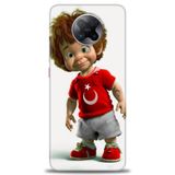 Phoenix Cep Kılıf HD Baskılı Kılıf + SERAMİK TAM KAPLAYAN EKRAN KORUYUCU 247 Beyaz - Mavi - Altın Xiaomi Poco F2 Pro ile uyumlu