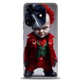 Phoenix Cep Kılıf HD Baskılı Kılıf + SERAMİK TAM KAPLAYAN EKRAN KORUYUCU 248 Beyaz - Mavi - Altın Tecno Spark 10 Pro ile uyumlu