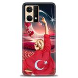Phoenix Cep Kılıf HD Baskılı Kılıf + SERAMİK TAM KAPLAYAN EKRAN KORUYUCU 249 Siyah - Gri Oppo Reno 7 ile uyumlu