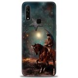 Phoenix Cep Kılıf HD Baskılı Kılıf + SERAMİK TAM KAPLAYAN EKRAN KORUYUCU 25 Beyaz - Mavi - Siyah Oppo A31 ile uyumlu