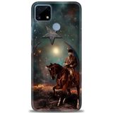 Phoenix Cep Kılıf HD Baskılı Kılıf + SERAMİK TAM KAPLAYAN EKRAN KORUYUCU 25 Siyah - Gri Realme C25S ile uyumlu