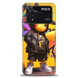 Phoenix Cep Kılıf HD Baskılı Kılıf + SERAMİK TAM KAPLAYAN EKRAN KORUYUCU 251 Beyaz - Mavi - Siyah Xiaomi Poco M4 Pro 4G ile uyumlu