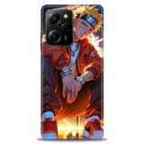 Phoenix Cep Kılıf HD Baskılı Kılıf + SERAMİK TAM KAPLAYAN EKRAN KORUYUCU 252 Siyah - Açık Mavi Xiaomi Poco X5 Pro 5G ile uyumlu