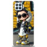 Phoenix Cep Kılıf HD Baskılı Kılıf + SERAMİK TAM KAPLAYAN EKRAN KORUYUCU 255 Siyah - Bordo Oppo A73 ile uyumlu