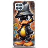 Phoenix Cep Kılıf HD Baskılı Kılıf + SERAMİK TAM KAPLAYAN EKRAN KORUYUCU 256 Siyah - Fuşya Oppo A73 ile uyumlu