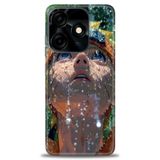 Phoenix Cep Kılıf HD Baskılı Kılıf + SERAMİK TAM KAPLAYAN EKRAN KORUYUCU 258 Siyah - Altın Tecno Spark 10 Pro 4G ile uyumlu