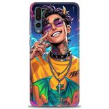 Phoenix Cep Kılıf HD Baskılı Kılıf + SERAMİK TAM KAPLAYAN EKRAN KORUYUCU 259 Beyaz - Gri Huawei P20 Pro ile uyumlu