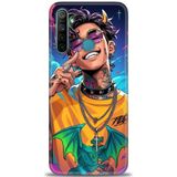 Phoenix Cep Kılıf HD Baskılı Kılıf + SERAMİK TAM KAPLAYAN EKRAN KORUYUCU 259 Beyaz - Gri Realme 6i ile uyumlu