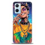Phoenix Cep Kılıf HD Baskılı Kılıf + SERAMİK TAM KAPLAYAN EKRAN KORUYUCU 259 Beyaz - Mavi Oppo A96 4G ile uyumlu