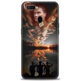 Phoenix Cep Kılıf HD Baskılı Kılıf + SERAMİK TAM KAPLAYAN EKRAN KORUYUCU 26 Siyah - Açık Kırmızı Oppo AX7 ile uyumlu