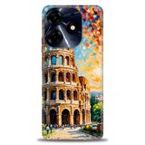 Phoenix Cep Kılıf HD Baskılı Kılıf + SERAMİK TAM KAPLAYAN EKRAN KORUYUCU 262 Beyaz Desenli Tecno Spark 10 Pro ile uyumlu