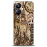 Phoenix Cep Kılıf HD Baskılı Kılıf + SERAMİK TAM KAPLAYAN EKRAN KORUYUCU 263 Beyaz Ahşap Realme 10 Pro Plus ile uyumlu