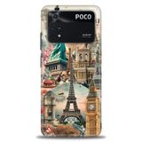 Phoenix Cep Kılıf HD Baskılı Kılıf + SERAMİK TAM KAPLAYAN EKRAN KORUYUCU 264 Beyaz Desenli Xiaomi Poco M4 Pro 4G ile uyumlu