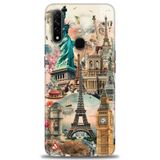 Phoenix Cep Kılıf HD Baskılı Kılıf + SERAMİK TAM KAPLAYAN EKRAN KORUYUCU 264 Beyaz - Koyu Mor Oppo A31 ile uyumlu