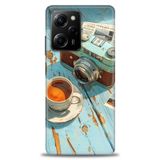 Phoenix Cep Kılıf HD Baskılı Kılıf + SERAMİK TAM KAPLAYAN EKRAN KORUYUCU 269 Beyaz - Gold Xiaomi Poco X5 Pro 5G ile uyumlu
