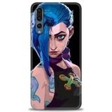 Phoenix Cep Kılıf HD Baskılı Kılıf + SERAMİK TAM KAPLAYAN EKRAN KORUYUCU 271 Beyaz - Mor - Siyah Huawei P20 Pro ile uyumlu