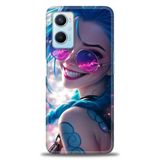 Phoenix Cep Kılıf HD Baskılı Kılıf + SERAMİK TAM KAPLAYAN EKRAN KORUYUCU 274 Beyaz Desenli Oppo A96 4G ile uyumlu